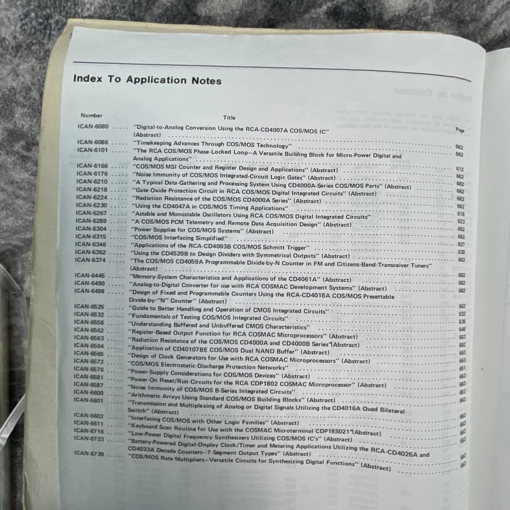 RCA COS/MOS Integrated Circuits Databook CDP1800 Microprocessor Solid State - Picture 10 of 10